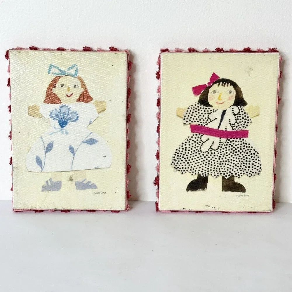 lot‎ of 2 Oopsy Daisy kids 5x7” art work By Melissa Sweet Wall Decor
